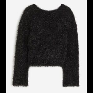 H&M Fuzzy Black Sweater Size M